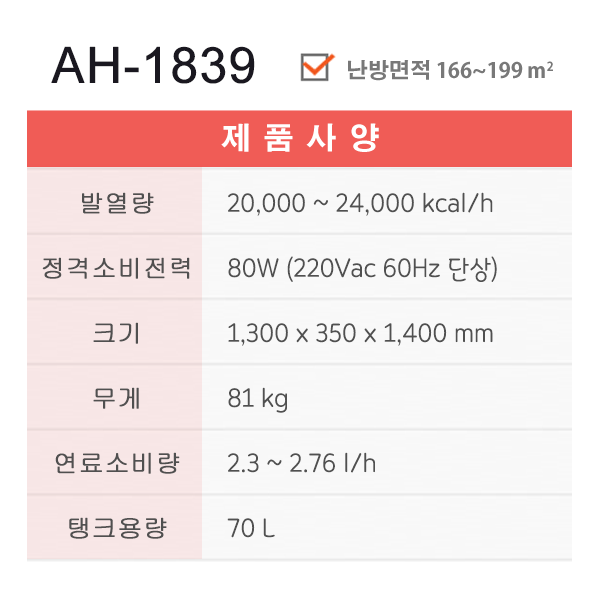 석유히터 AH-1839 (50~60평형)